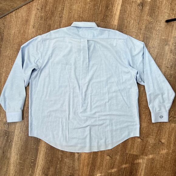 Harley Davidson Y2K Vintage Blue Button Up Shirt - Picture 9 of 10